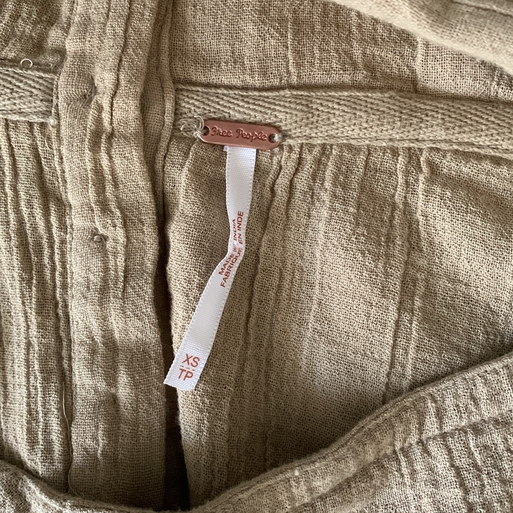 Free People Gretchen tan flutter sleeve romper - Picture 5 of 8